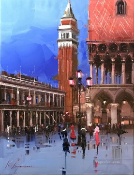 ヴェネツィア 2 ナイフによるカル・ガジューム Oil Paintings